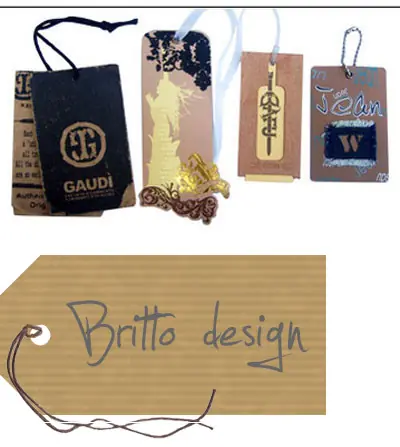 Etiketter I Kraftpapper